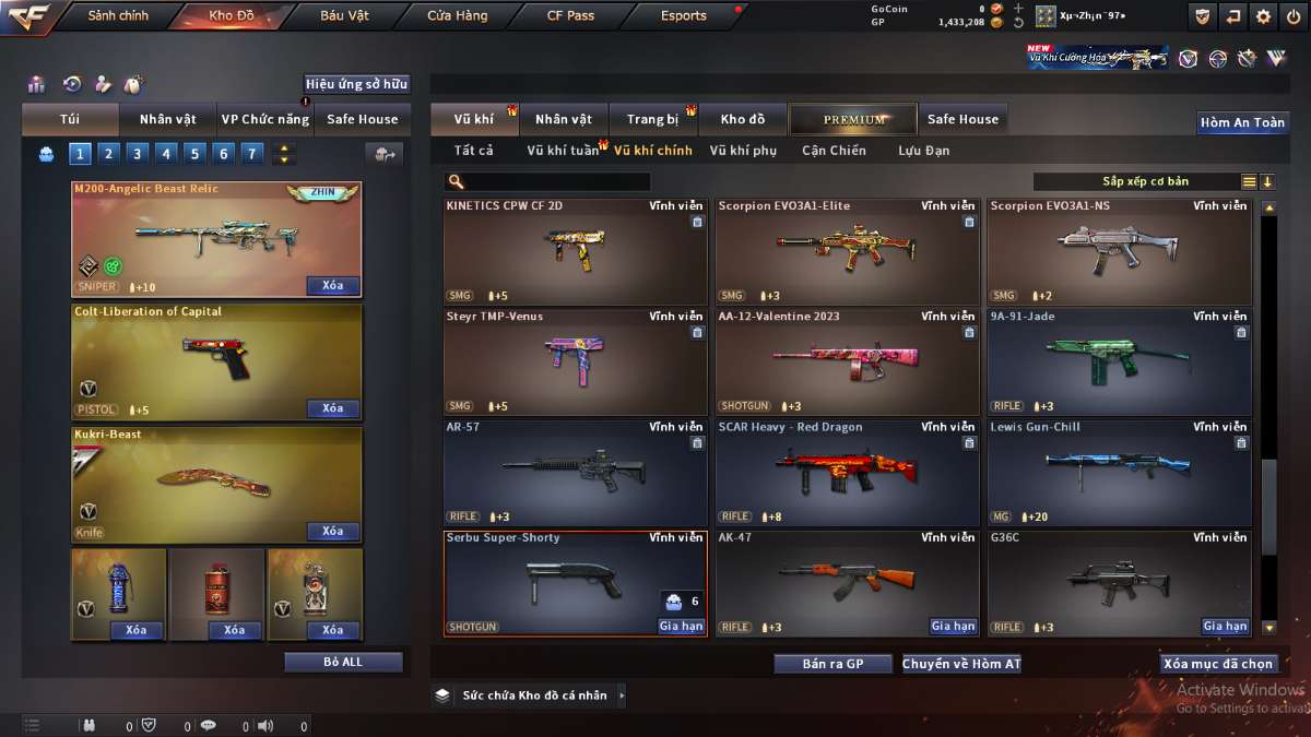 shop acc cf uy tin gia re
